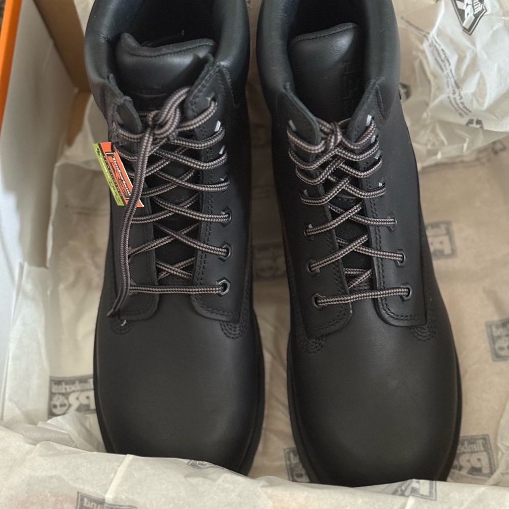 Timberland Black Leather Work Boots